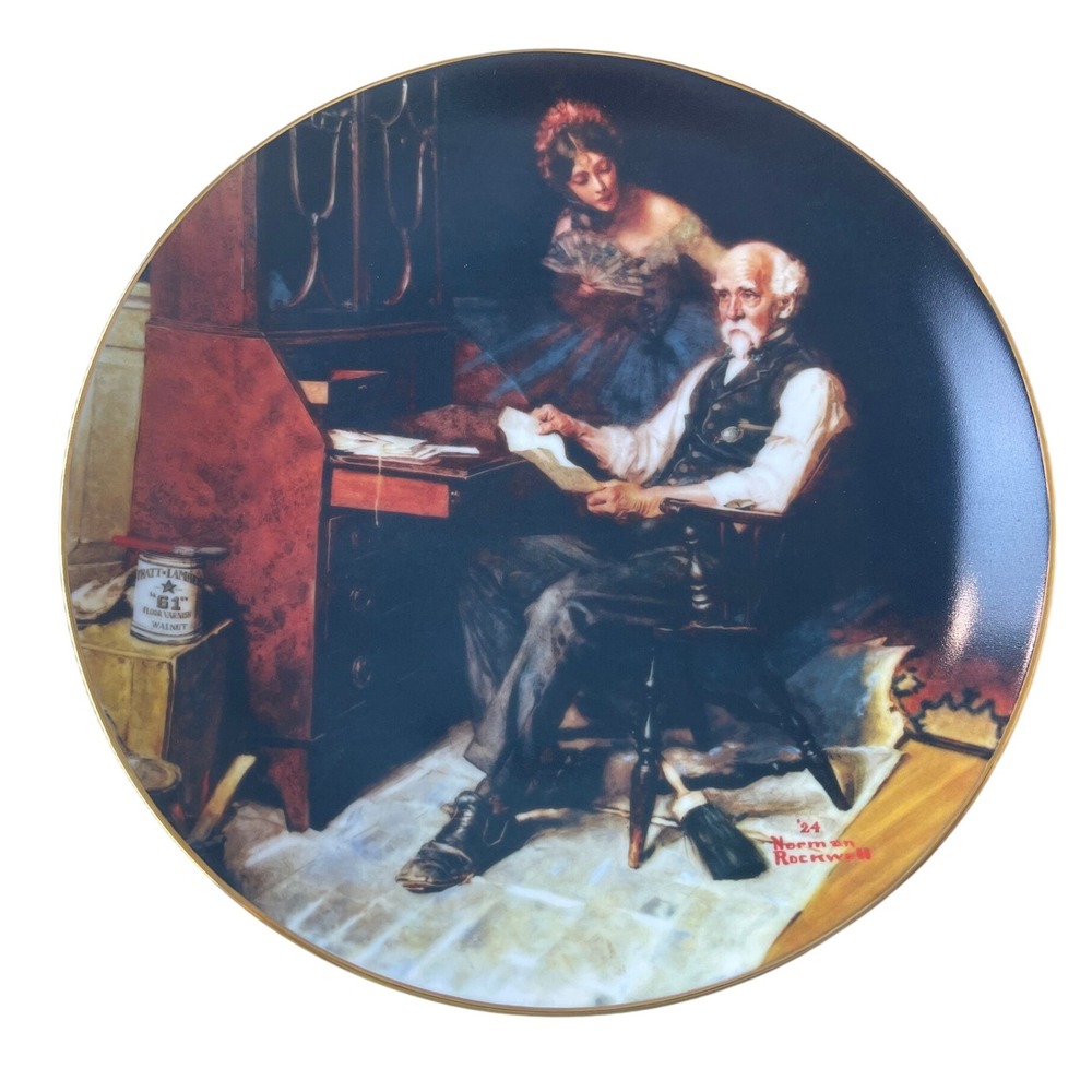 00442 - Norman Rockwell The‎ Love Letters LTD ED '89 Plate No 17362B